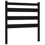 vidaXL Cadre de lit sans matelas noir bois de pin massif