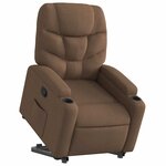 vidaXL Fauteuil inclinable Marron Tissu