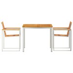 Ensemble de salle à manger de jardin vidaXL 3 pièces en bois massif d'acacia