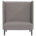vidaXL Canapé à Haut Dossier Taupe 109 x 56 x 121 cm tissu