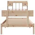 vidaXL Lit bibliothèque sans matelas 90x200 cm bois de pin massif