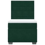 vidaXL Sommier à lattes de lit avec matelas Vert foncé 100x200 cm