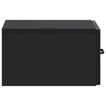 vidaXL Cabinet de chevet mural 2 pc Noir 34 5 x 33 x 20 cm