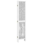 vidaXL Cloison de séparation 6 panneaux blanc bois de paulownia massif