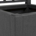 vidaXL Bac à Fleurs Gris foncé 36 x 36 x 140 cm Plastique