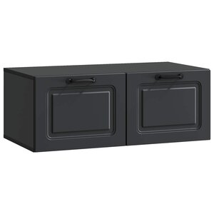 vidaXL Meuble TV mural Noir 78 5 x 41 x 30 cm Bois d'ingénierie