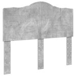 vidaXL Cadre de lit Gris béton 135 x 190 cm Bois d'ingénierie
