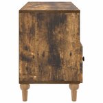 vidaXL Meuble TV 102 x 34 5 x 50 cm Chêne Fumé Bois d’ingénierie