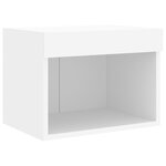 vidaXL Ensemble de meubles TV muraux 7 Pièces avec lumières LED blanc
