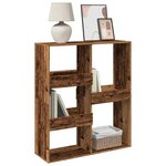 vidaXL Bibliothèque/Séparateur de pièce vieux bois 100x33x115 cm