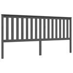 vidaXL Cadre de lit sans matelas gris 200x200 cm bois massif