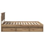 vidaXL Cadre de lit Chêne artisan 140 x 190 cm Pin massif