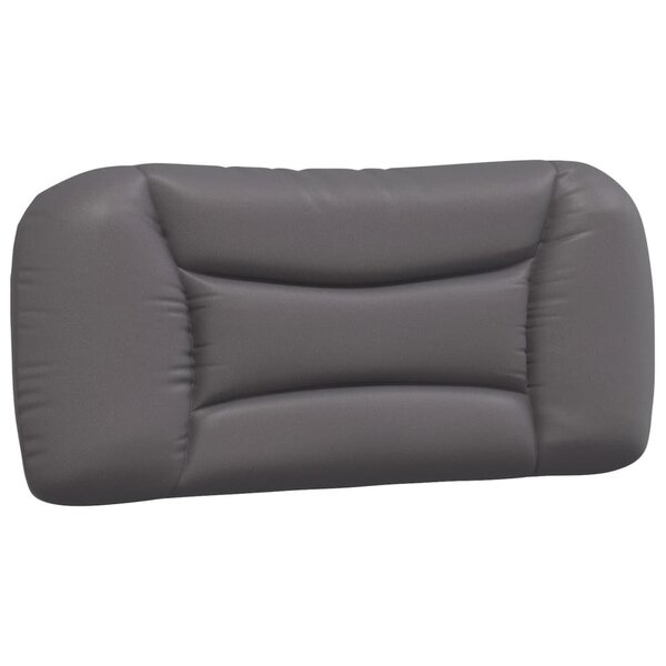 vidaXL Coussin de tête de lit gris 80 cm similicuir
