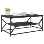 vidaXL Table basse Chêne noir 90 x 50 x 40 cm
