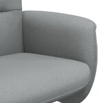 vidaXL Fauteuil inclinable avec repose-pied gris clair tissu