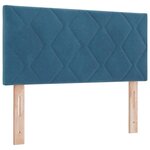 vidaXL Lit à ressorts avec tête de lit Bleu foncé 120 x 190 cm Velours