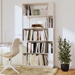 vidaXL Bibliothèque/Séparateur de pièce Blanc 80x25x163 5cm Pin massif