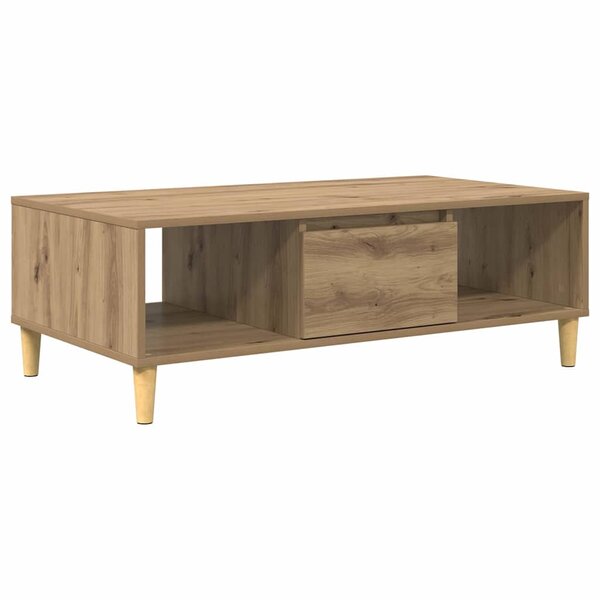 vidaXL Table basse Chêne artisanal 102 x 55 x 35 cm Bois d'ingénierie