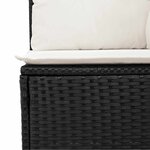 vidaXL Salon de jardin 11 Pièces avec coussins noir résine tressée