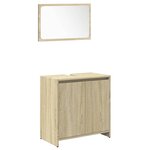 vidaXL Ensemble de meubles de salle de bain 4 Pièces chêne sonoma