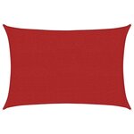 vidaXL Voile d'ombrage 160 g/m² Rouge 2 5x3 5 m PEHD