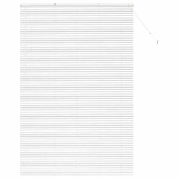vidaXL Store de Fenêtre avec des rideaux Blanc Aluminium