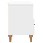 vidaXL Meuble TV 102 x 34 5 x 50 cm Blanc Brillant Bois d’ingénierie
