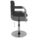 vidaXL Chaises pivotantes à manger lot de 4 noir similicuir