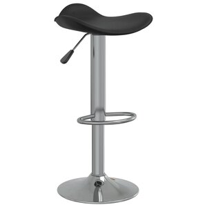 vidaXL Tabouret de bar Noir Acier chromé et cuir artificiel
