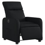 vidaXL Fauteuil inclinable électrique Noir Similicuir