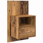 vidaXL Tête de lit avec armoire 3 Pièces Bois Ancien Bois d'ingénierie