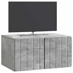 vidaXL Meuble TV mural 59 5 x 41 x 30 cm Gris béton Bois d'ingénierie