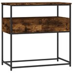 vidaXL Table console chêne fumé 75x40x75 cm bois d'ingénierie