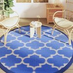 vidaXL Tapis d'extérieur ARAKIL bleu Ø200 cm PP