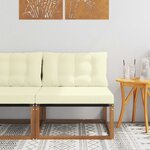 vidaXL Sofa de milieu extérieur Bois d'Acacia Massif Naturel