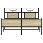 vidaXL Cadre de lit sans matelas chêne sonoma 137x190 cm