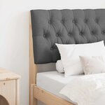 vidaXL Tête de lit capitonnée Gris foncé 80 cm Pin massif