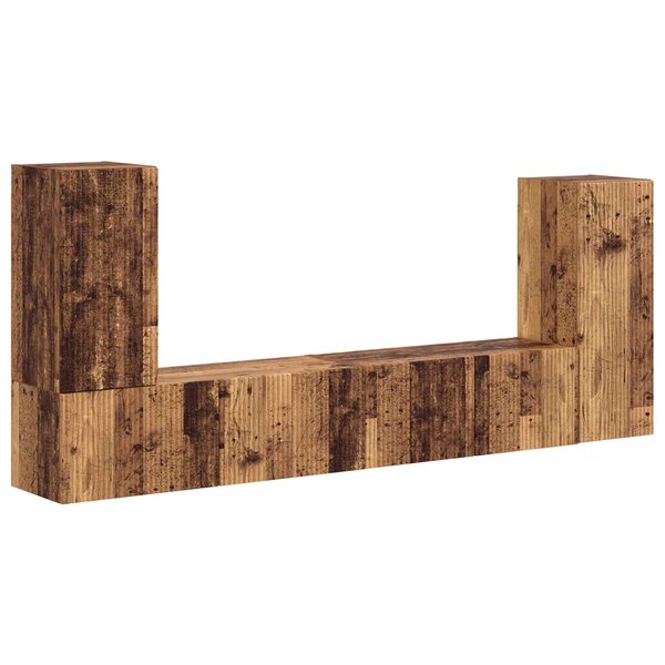 vidaXL Ensemble meuble TV 4 Pièces Bois Ancien Bois d'ingénierie