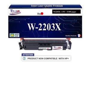 T3AZUR - 220X/220A Toner compatible avec W2203X / W2203A compatible avec HP Color LaserJet Pro 4202  MFP 4302  4303 Magenta