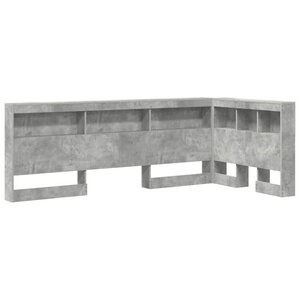 vidaXL Tête de lit de rangement Gris béton 100 cm Bois d'ingénierie