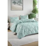 Parure de lit - housse de couette 220 x 240 + 2 taies d'oreiller 60 x 60 65 coton- Vert