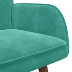 vidaXL Sofa 2 places Turquoise 115 x 61 x 87 cm Velours (V)