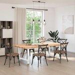 vidaXL Pieds de table à manger Blanc 2 pièces 100 x (72-73) cm Acier