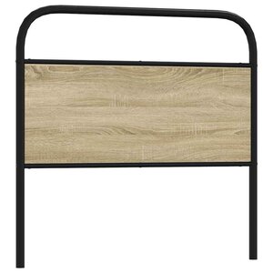 vidaXL Tête de lit chêne sonoma 107 cm acier et bois d'ingénierie