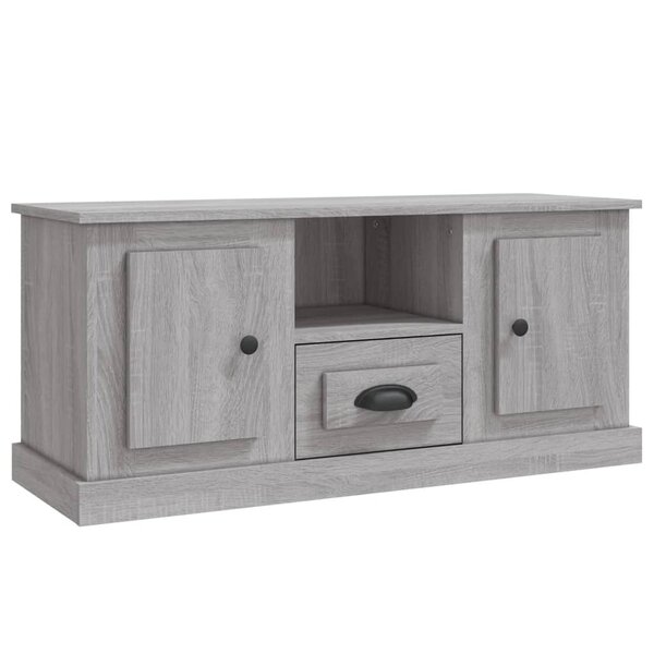 vidaXL Meuble TV sonoma gris 100x35 5x45 cm bois d'ingénierie