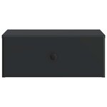 vidaXL Cabinet de chevet mural avec tiroir Noir 49 x 34 5 x 20 cm