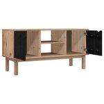 vidaXL Meuble TV OTTA 113 5 x 43 x 57 cm Noir Bois de pin massif