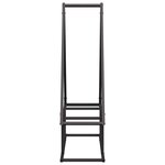 vidaXL Portant de bois chauffage noir 80x25x90 cm