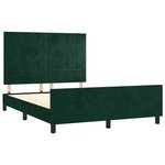 vidaXL Cadre de lit sans matelas vert foncé 140x190 cm velours