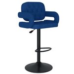 vidaXL Tabourets de bar lot de 2 bleu tissu
